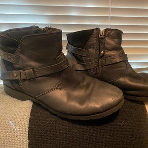 Teva Black Delavina Mosaic Leather Women's Ankle Boots - Size US9 .